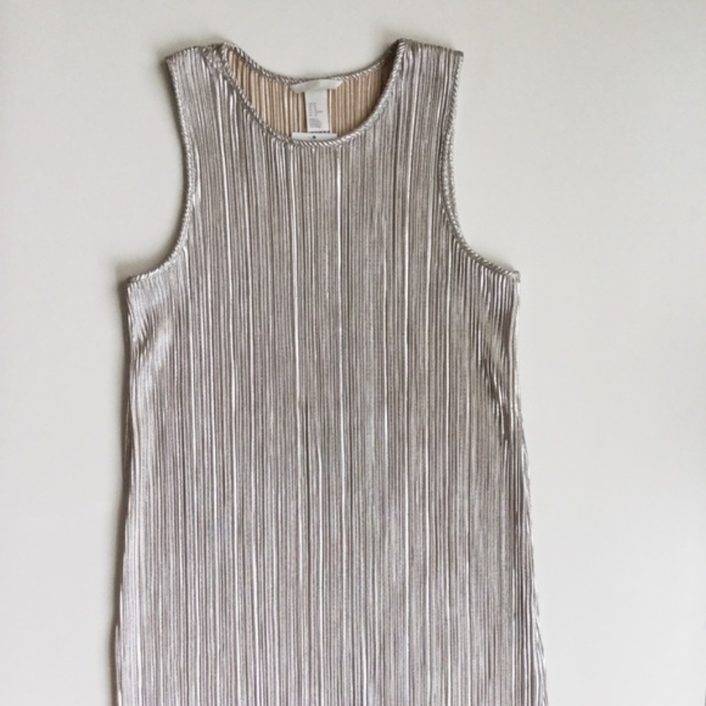 Gorgeous H&M gold pleated sheath dress size Small